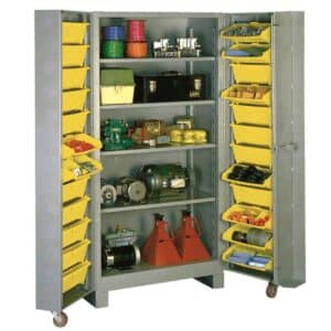 All-welded deep door cabinet 1125 dove gray with props