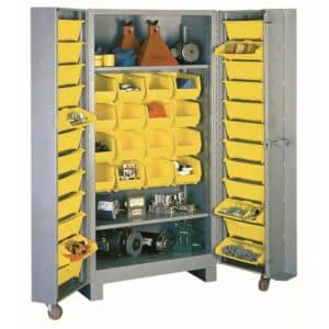 All-welded deep door cabinet 1126 dove gray with props