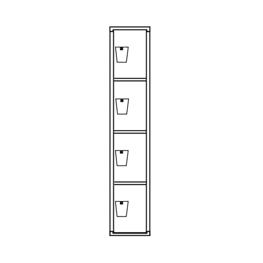 Four Tier Quiet Door Corridor Lockers