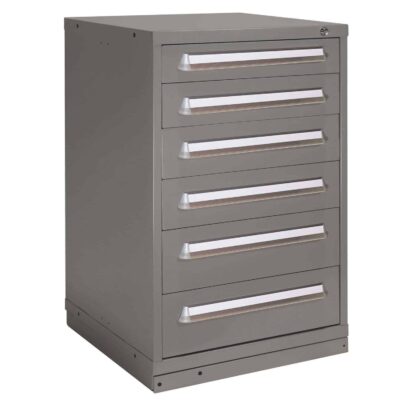 6 Drawer Modular Cabinet Standard Wide Counter Height Dove Gray