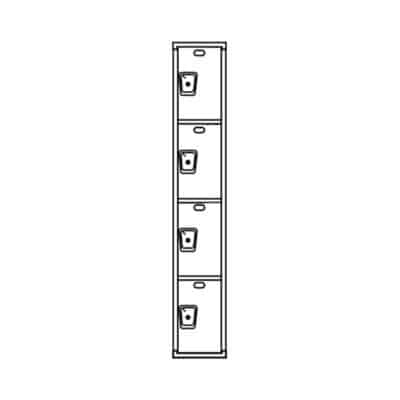 4-High Box Quiet Door Corridor Locker