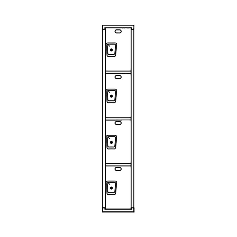 4-High Box Quiet Door Corridor Locker