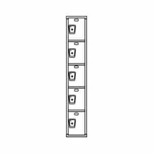 5-High Box Quiet Door Corridor Locker