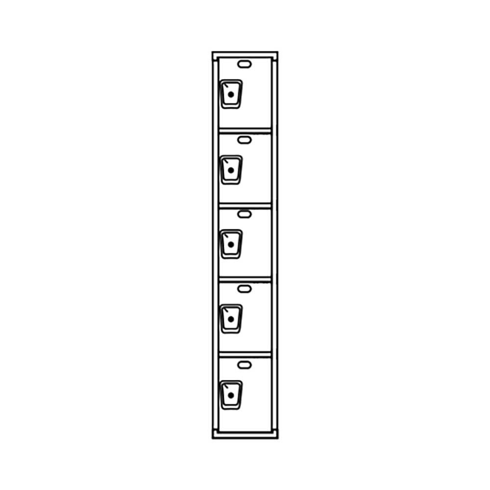 5-High Box Quiet Door Corridor Locker