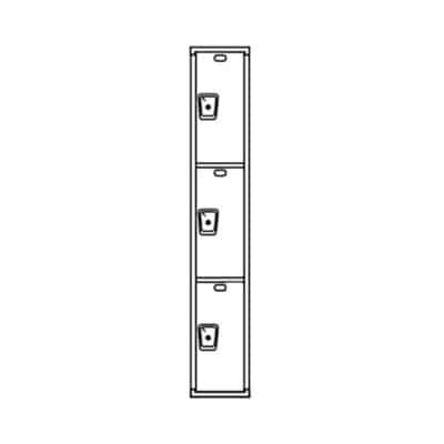 Triple Tier Quiet Door Corridor Locker