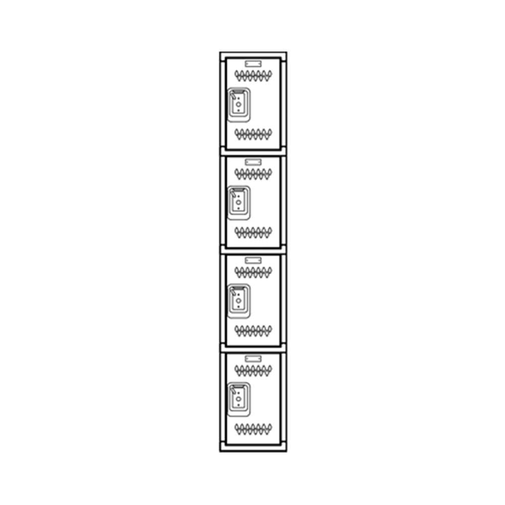 4-High Box Single Point II Ventilated Lockers