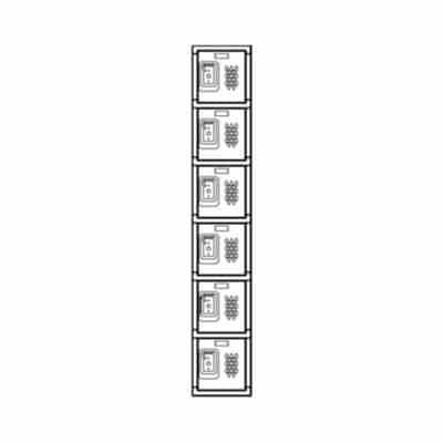 6-High Box Single Point II Ventilated Lockers