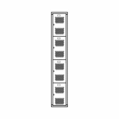 4-High Box Ventilated Locker