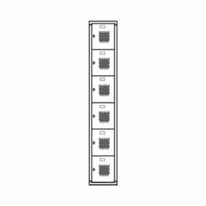 6-High Box Ventilated Locker
