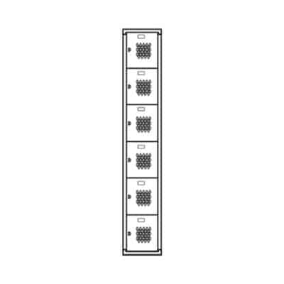 6-High Box Ventilated Locker